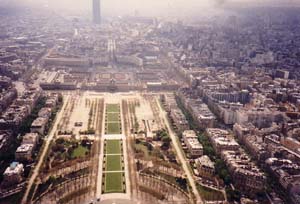 View from the Eiffel Tower in 1987